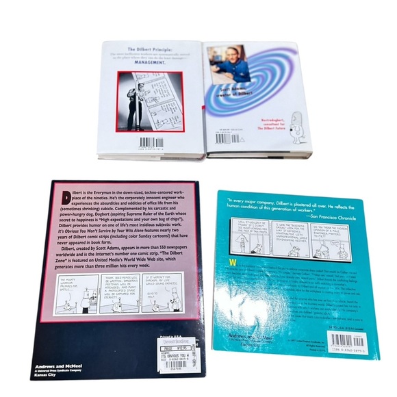 Vintage 90’s Set of 4 Dilbert hardcover first editions(2) & paperback(2) books - Picture 6 of 8